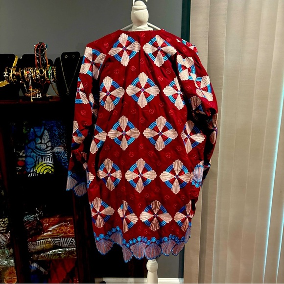 VTG African Nigeria Dashiki Kaftan Top Shirt and Pant Men - Picture 7 of 10